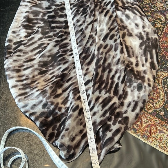 BCBGMAXAZRIA Black/Grey One Shoulder Silk Tulip Dress Size8 - Picture 13 of 16